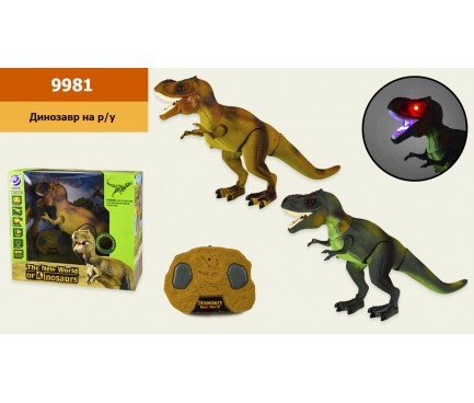 

Животное на р/у 9981 Динозавр,пульт, 2 цвета,свет,звук, р-р игрушки – 46*14*30 см, в коробке(9981)