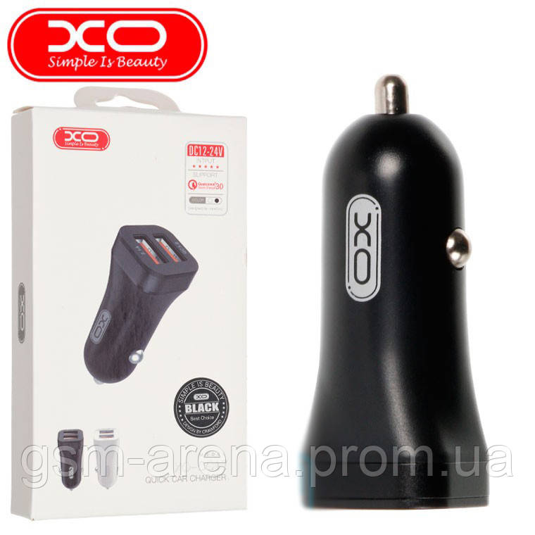 

Автомобильное зарядное устройство XO CC17 QC 3.0 2USB 2.1A Черный