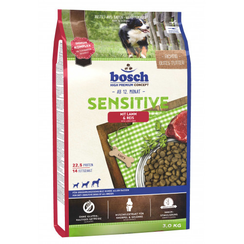 

Сухой корм Bosch HPC Sensitive с ягнёнком и рисом, для собак, 3 кг