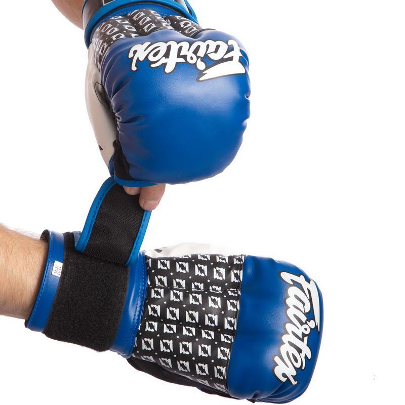 

Перчатки гибридные для единоборств ММА PU FAIRTEX 0273 (р-р 10oz, синий