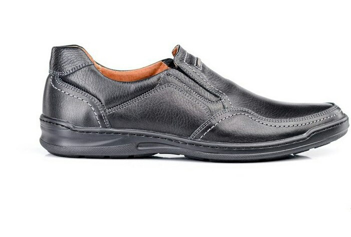 

Чоловічі шкіряні туфлі Comfort Walk black, Черный