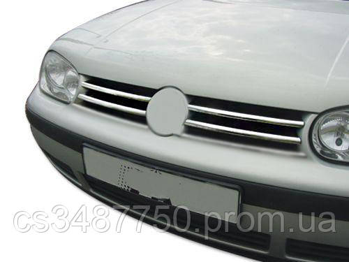 

Volkswagen Golf 4 Накладки на решетку (4 шт, нерж)