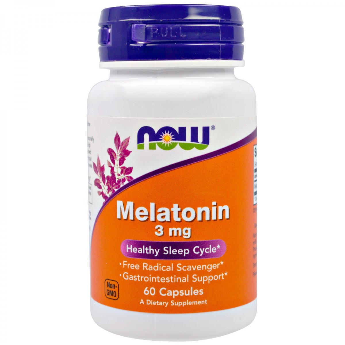 

Здоровье и долголетие для сна NOW Мелатонин Melatonin 3 мг 60 капсул 3 мг