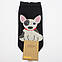 Шкарпетки короткі собака Qiantu 35-38 чорні, фото 2
