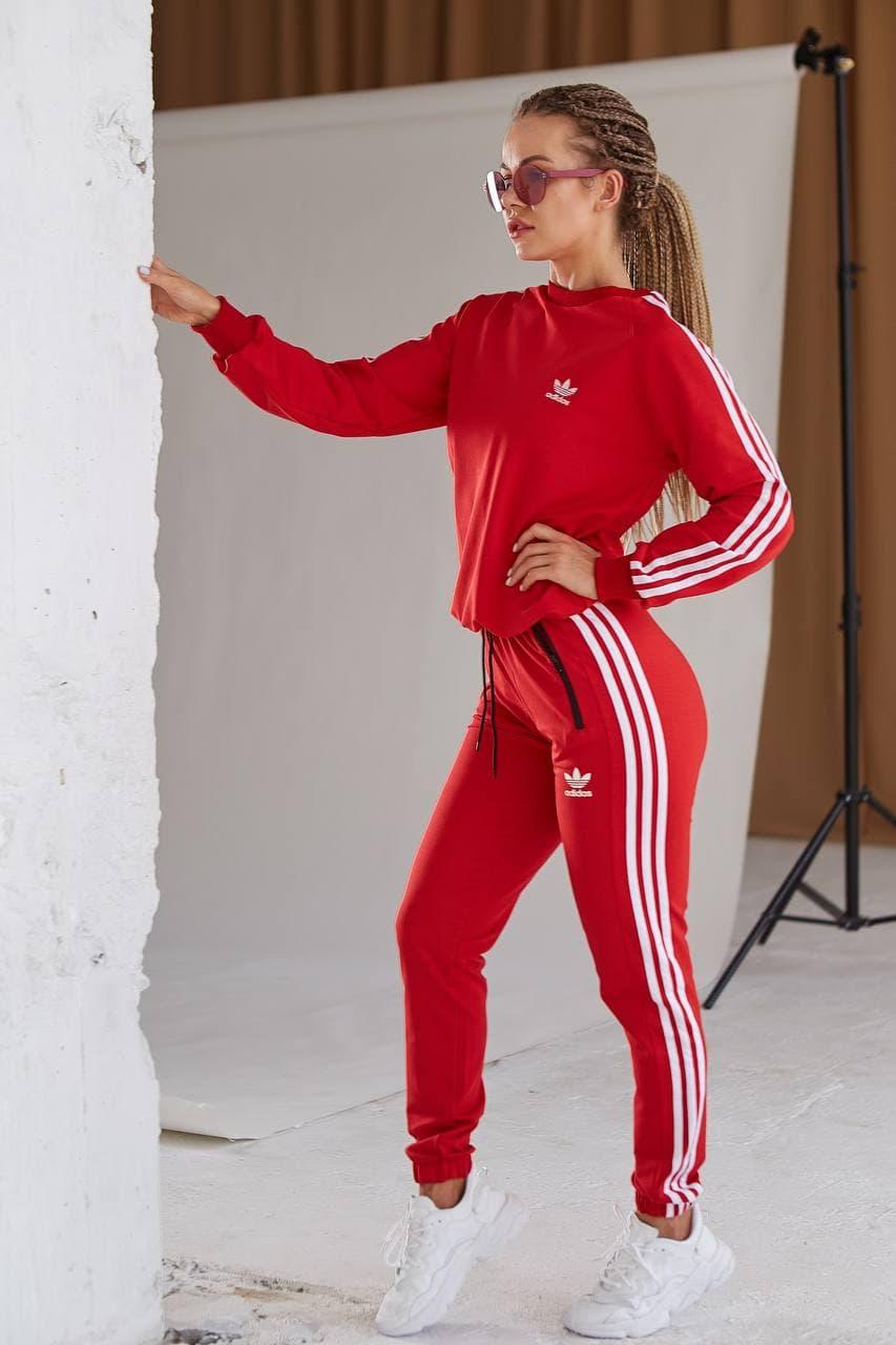 

Женский черный спортивный костюм Adidas XL, Красный