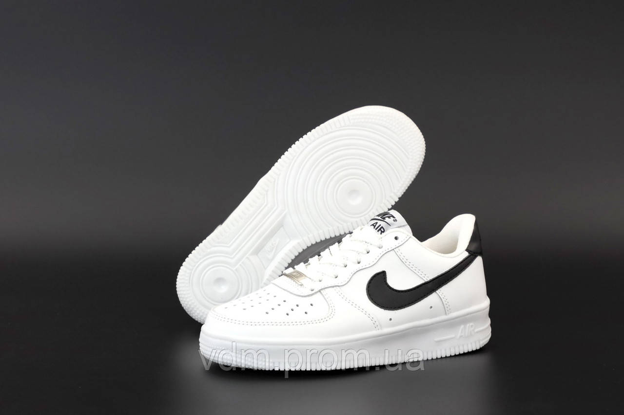 

Кроссовки мужские Nike Air Force 1 в стиле Найк Аер Форс, натуральная кожа, код KD-12378. Белые, Белый