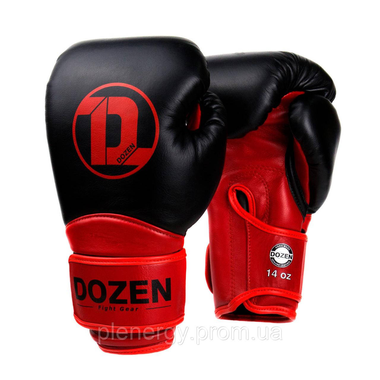 

Боксерские перчатки Dozen Dual Impact Training Boxing Gloves Black/Red 16 Oz, Черный-красный