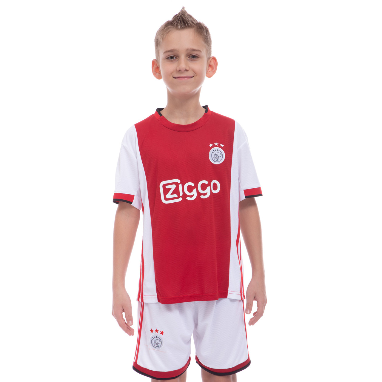 

Форма футбольная детская AJAX домашняя 2020 SP-Planeta CO-0980 (р-р 20-28-6-14лет, 110-155см, красный-белый