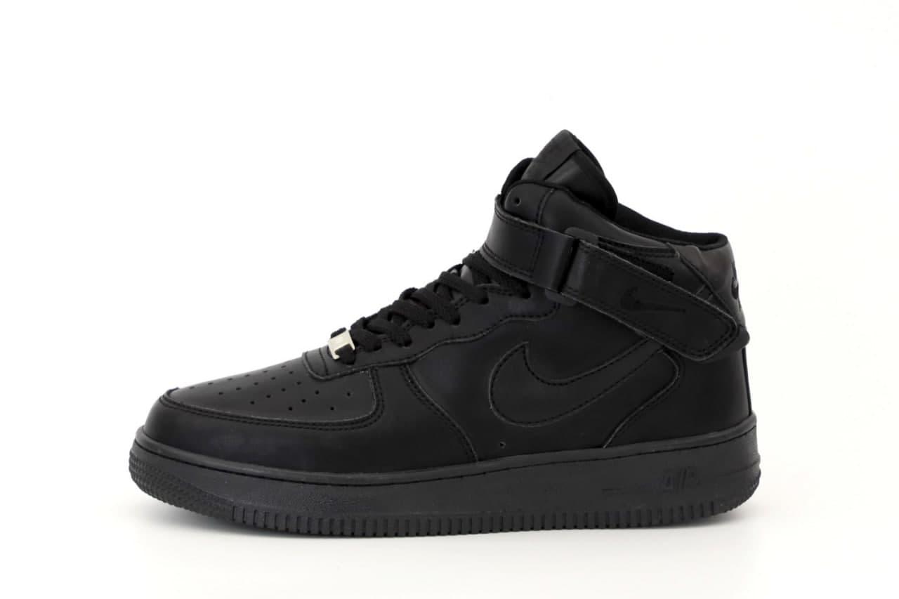 

Мужские кроссовки Nike Air Force 1 classic High Black / Найк Аир Форс 1 Высокие Черные 45, Черный