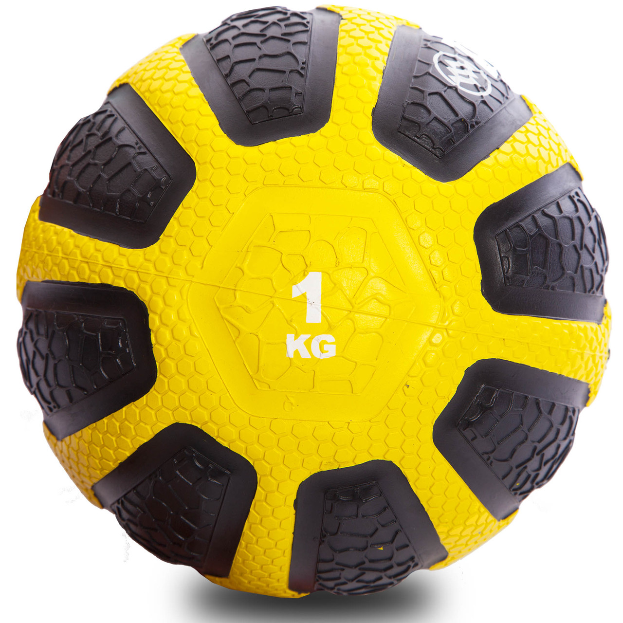 

Мяч медицинский медбол Zelart Medicine Ball FI-0898-1 1кг (резина, d-19см, черный-желтый