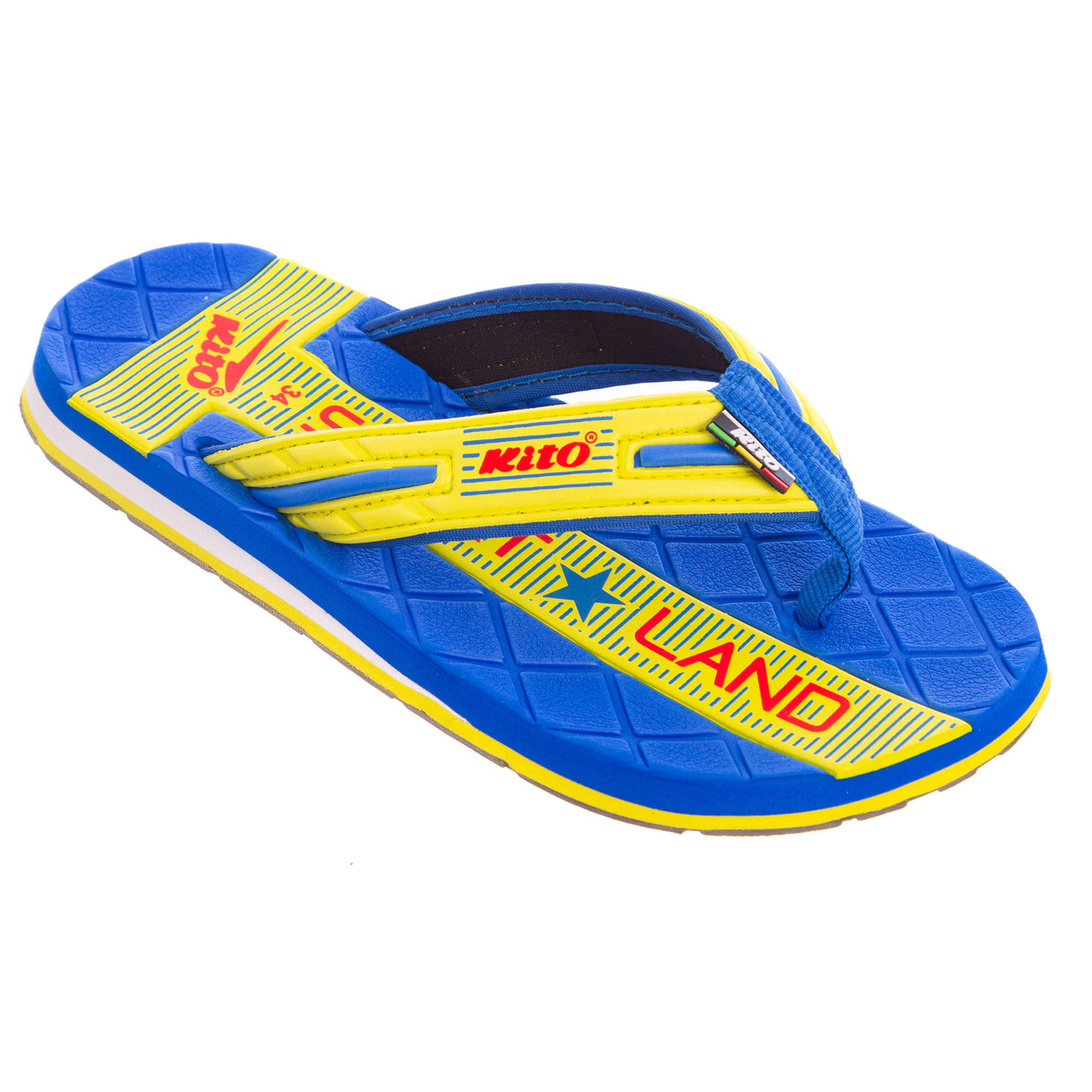 

Вьетнамки для мальчиков KITO EC4211-D.BLUE-YELLOW-MIX размер 31-34 синий-желтый