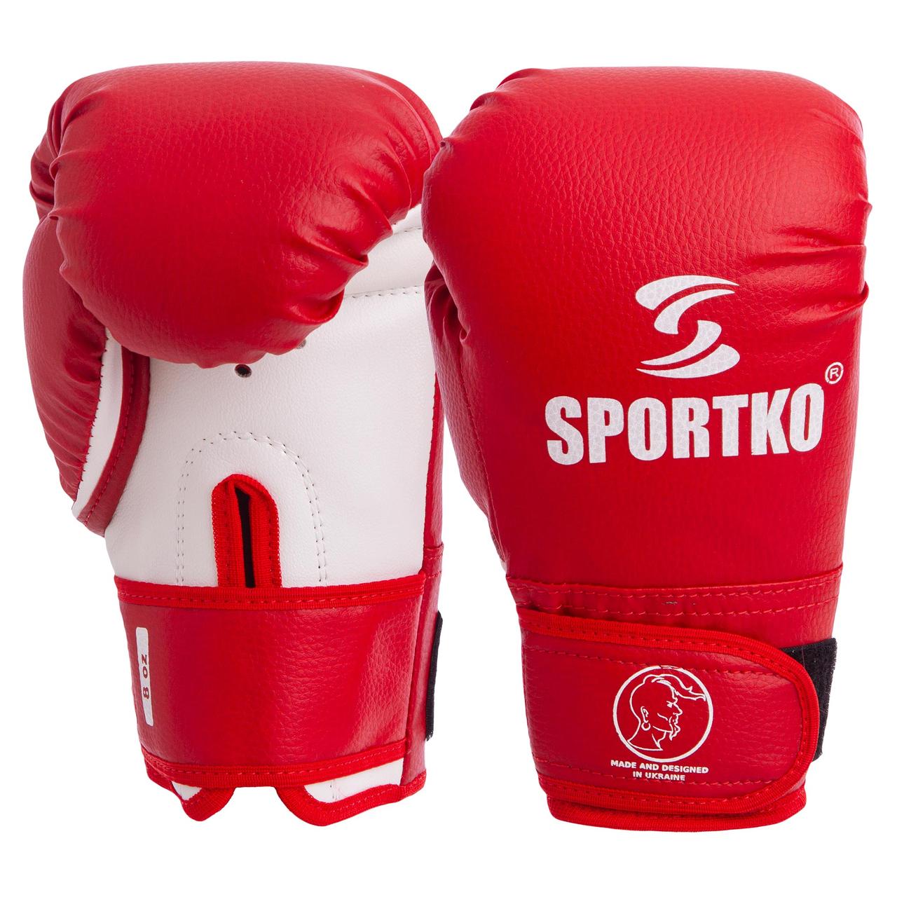 

Перчатки боксерские Кожвинил на липучке SPORTKO PD-2 (р-р 8-12oz, цвета в ассортименте, Черный