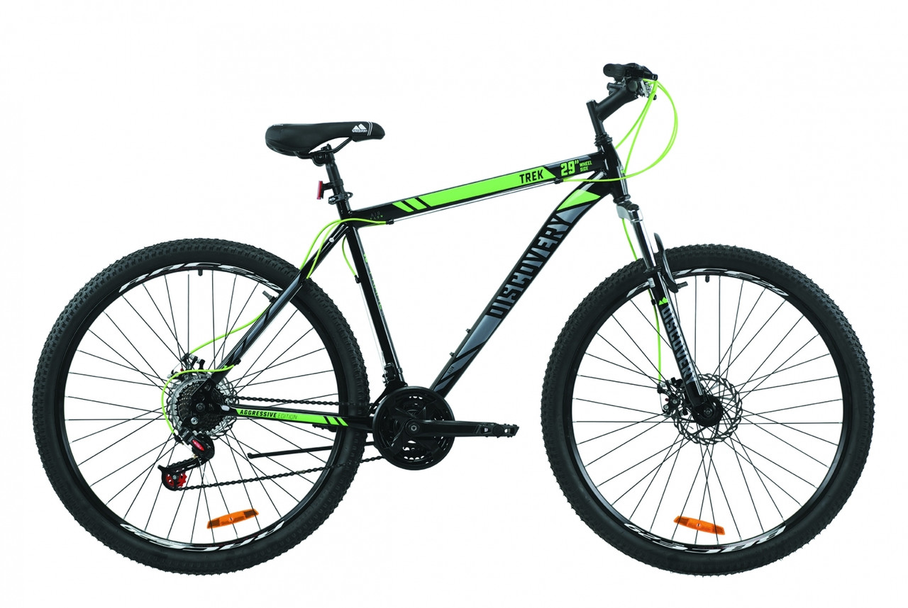 

Велосипед 29" Discovery TREK DD 2020 (черно-зеленый с серым