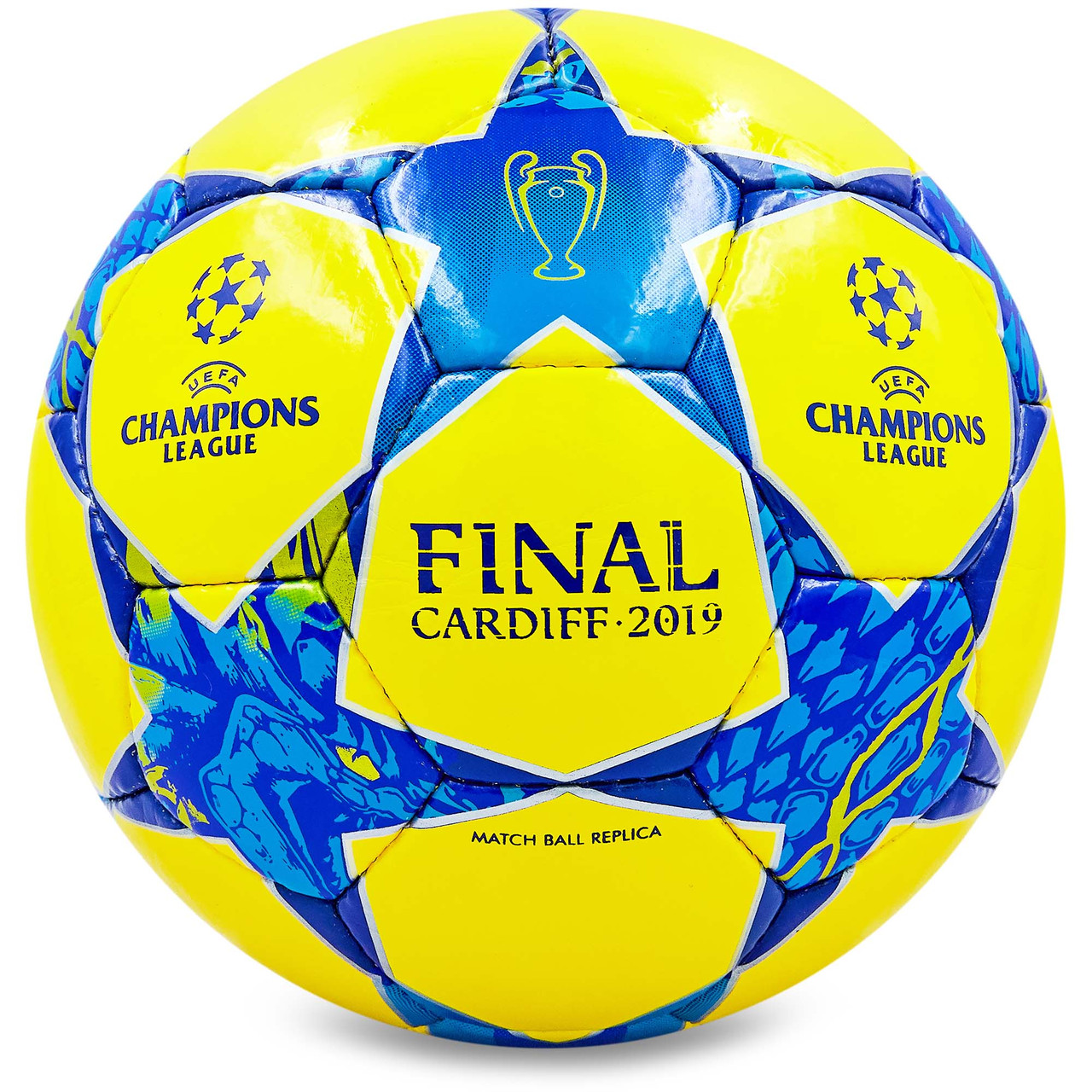 

Мяч футбольный №4 PU ламин. CHAMPIONS LEAGUE FINAL MADRID 2019 FB-0146 (№4, 5 сл., сшит вручную