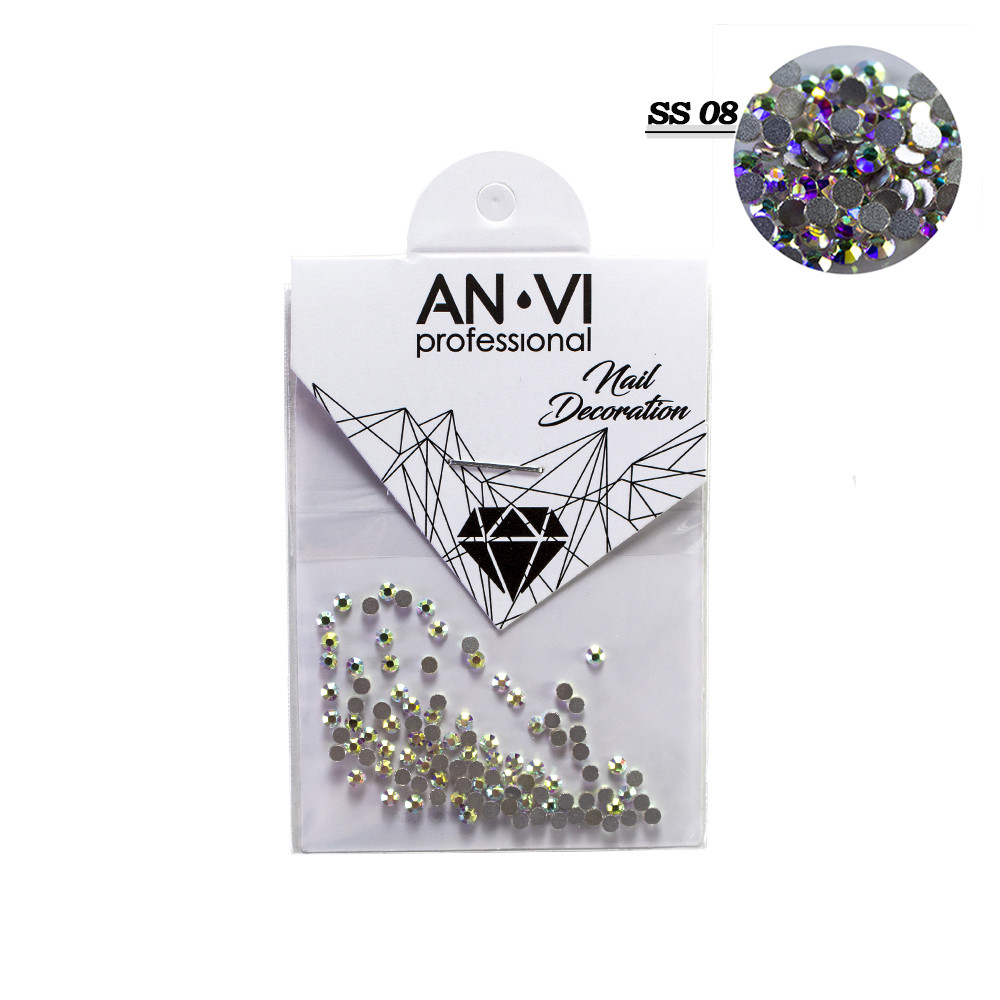 Стрази для дизайну нігтів Swarovski ANVI Professional Crystal Pixie №SS08 100 шт