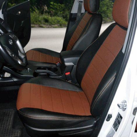 Чехлы на сиденья Volkswagen Polo 2009-2014 из Экокожи (AVTOMANIA), полный комплект (5 мест) Фольксваген Поло