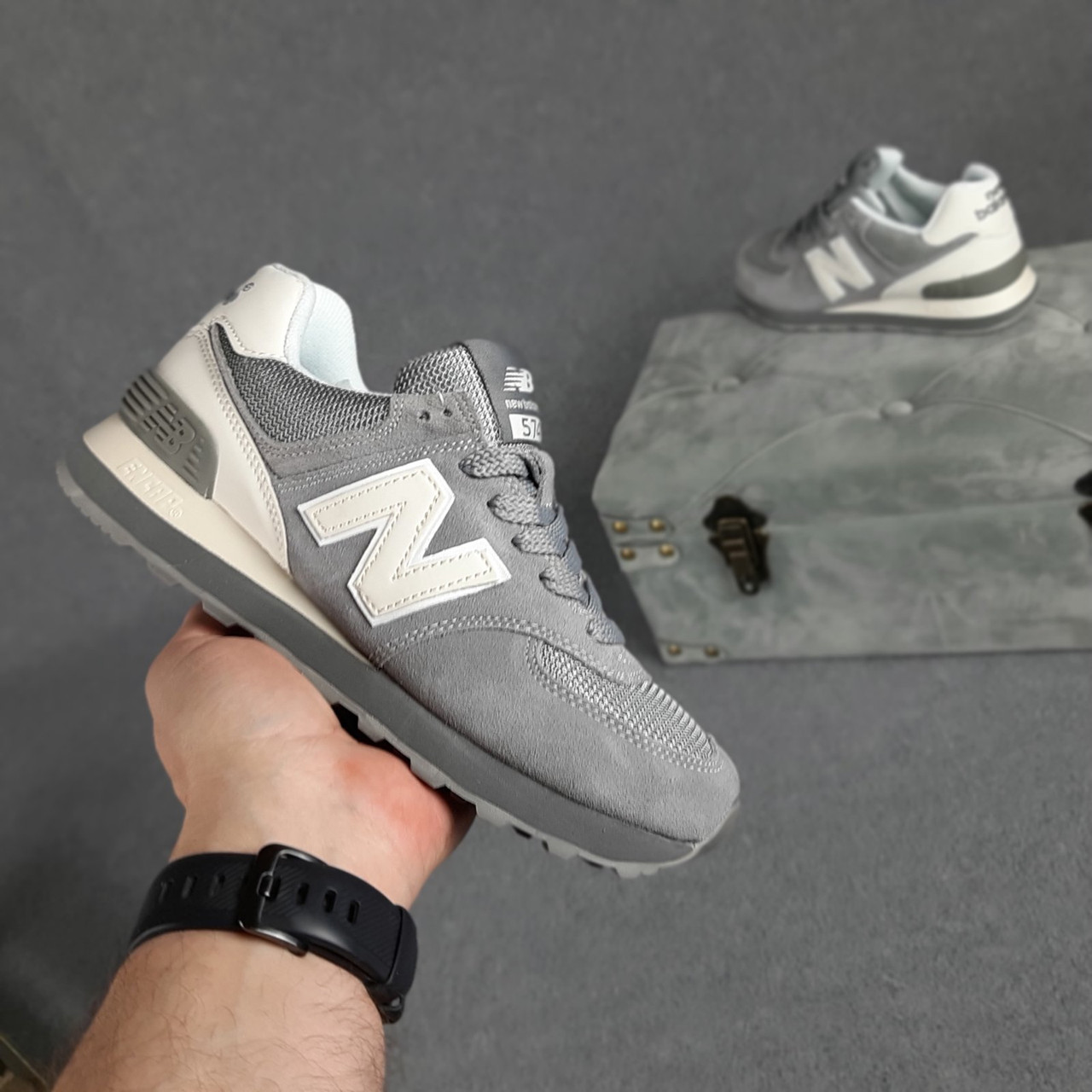 

Женские кроссовки в стиле New Balance Нью беланс 574, серые 41 (26 см), Серый