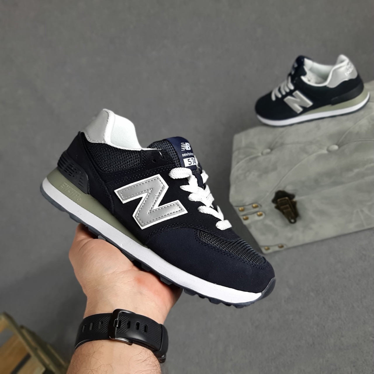 

Женские кроссовки в стиле New Balance Нью беланс 574, синие 37 (23,5 см), Синий