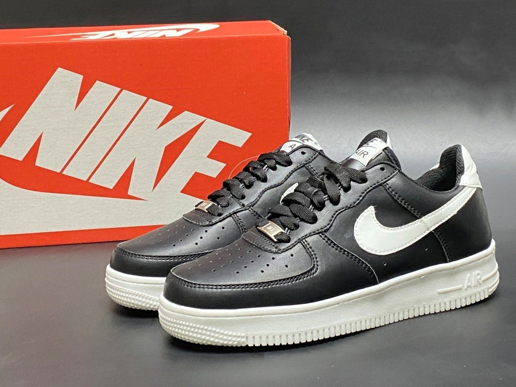 

Мужские кроссовки в стиле Nike Найк Air Force Af 1, черные с белым 43 (27,6 см), Черно-белый