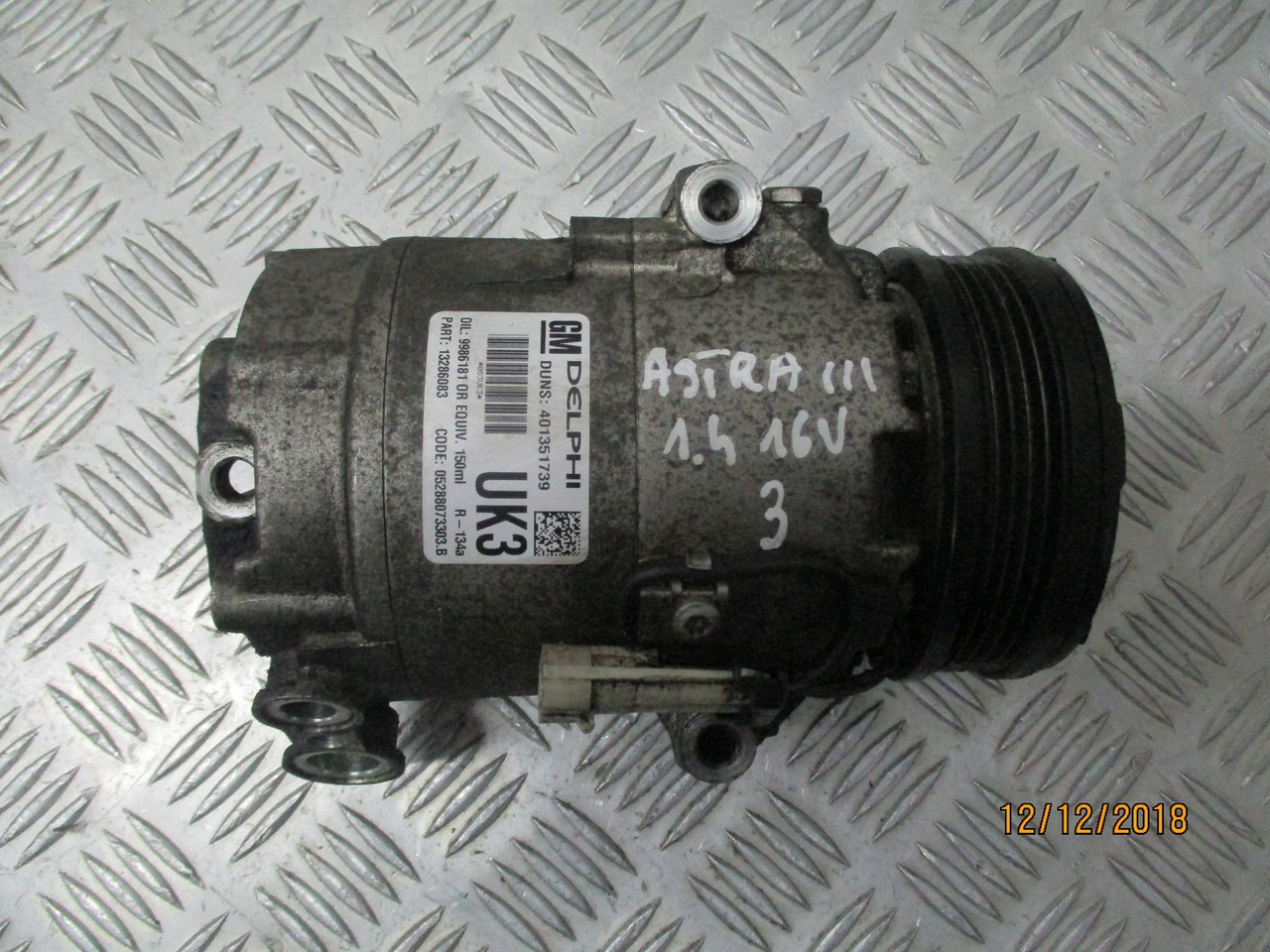 

Компрессор кондиционера ASTRA III 1.4 16V 13286083