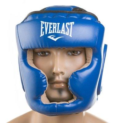 

Боксерский шлем закрытый Everlast Flex S синий SKL11-280843