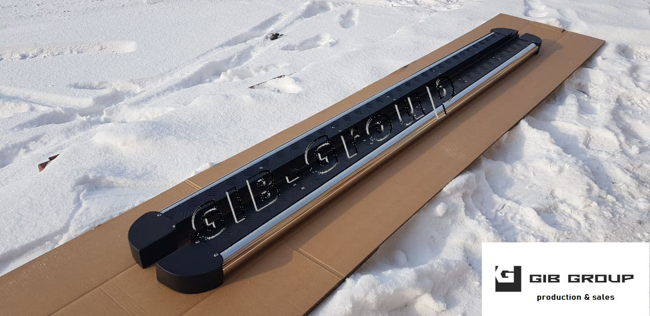 

Пороги боковые труба с листом серия "ELIT" Ssang Yong Actyon Sports (2006-2012) D60 Silver-black