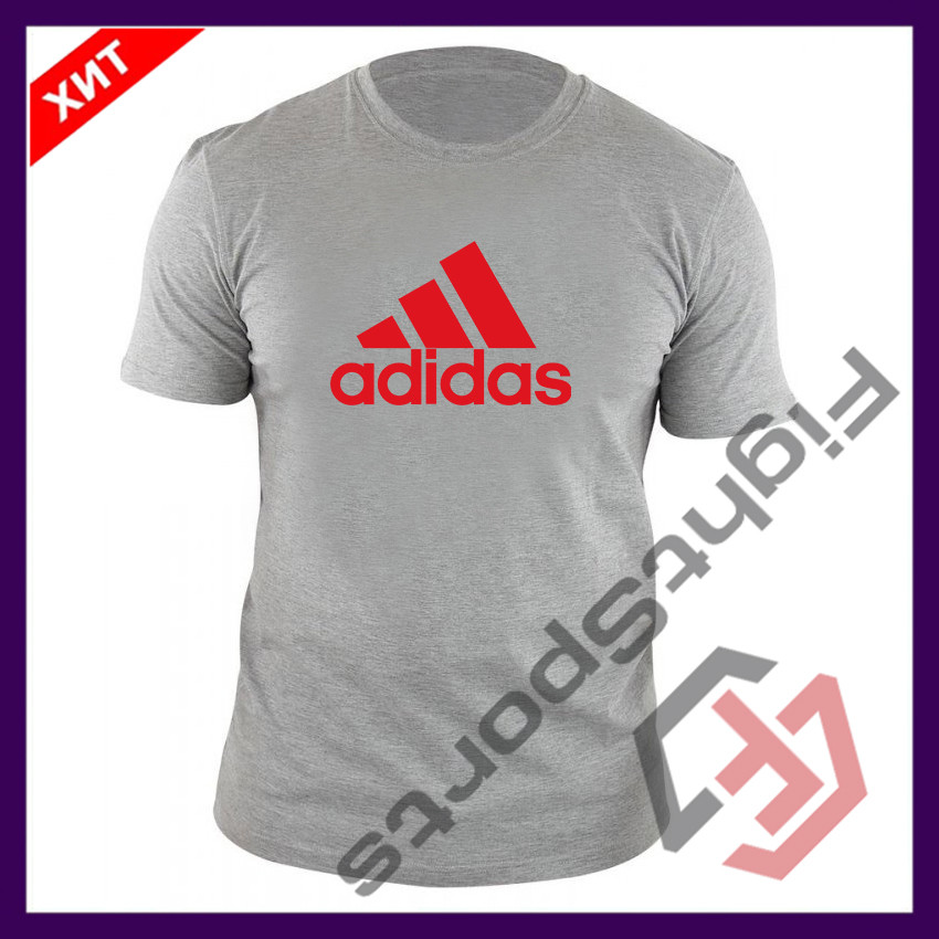 

Мужская Футболка ADIDAS GREY (Адидас) Серая "В стиле"