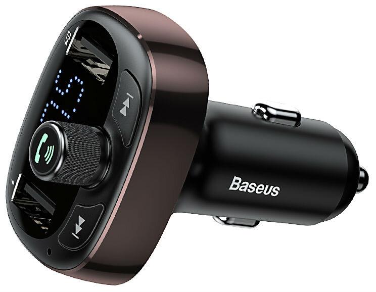 

FM трансмиттер модулятор Baseus S-09 T-Typed Bluetooth MP3 c функцией зарядного устройства Coffee (CCALL-TM12)