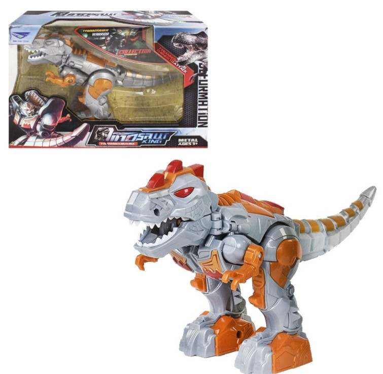 

Динозавр трансформер "Dinosaur King" SAN YOU TOYS робот Тиранозавр серый (Т738