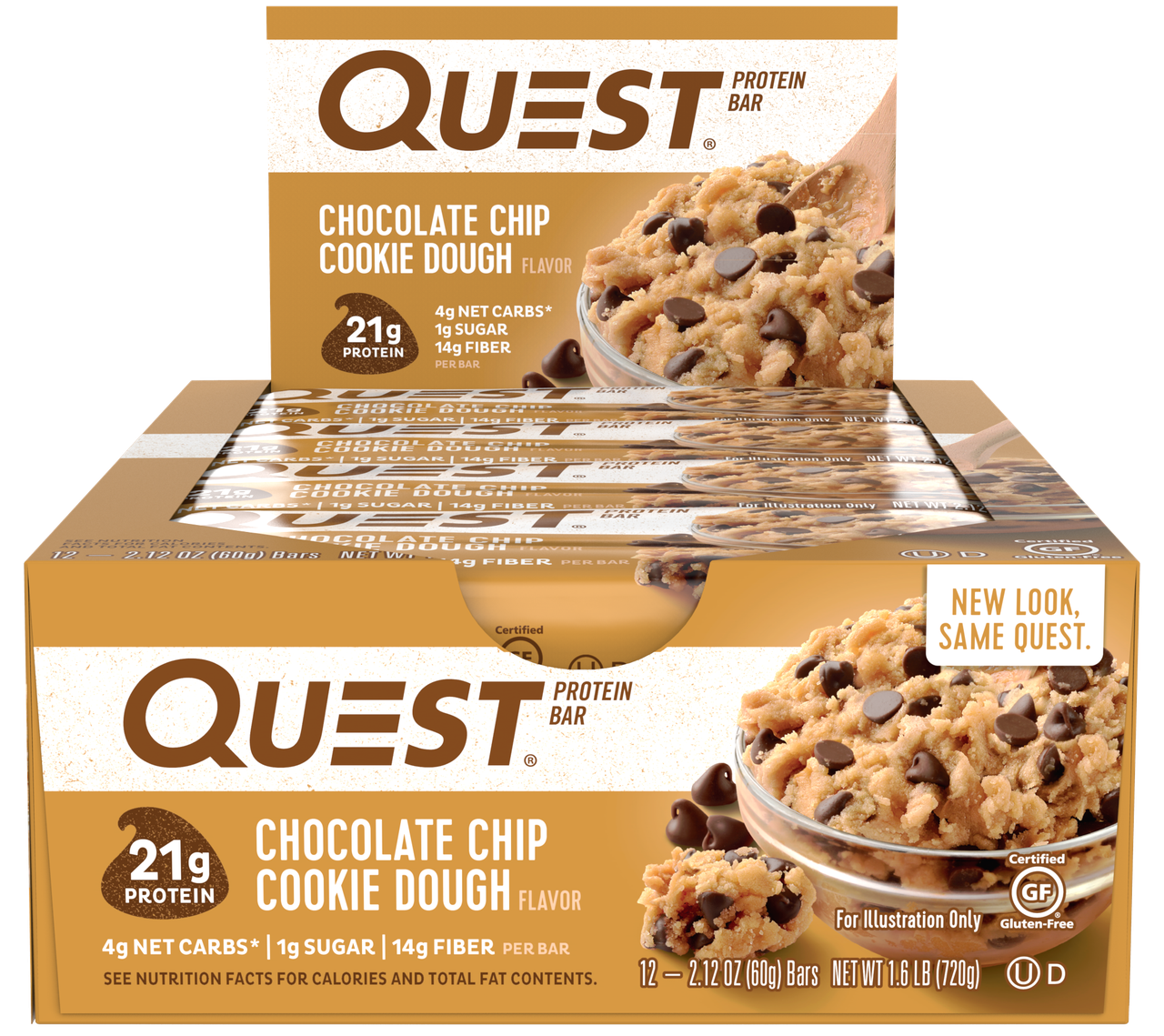 

QuestBar Chocolate Chip Cookie Dough – Шоколадное печенье