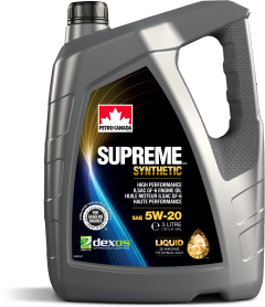 

Моторна олива Petro-Canada Supreme Synthetic 5w-20 для бензинових та газових двигунів