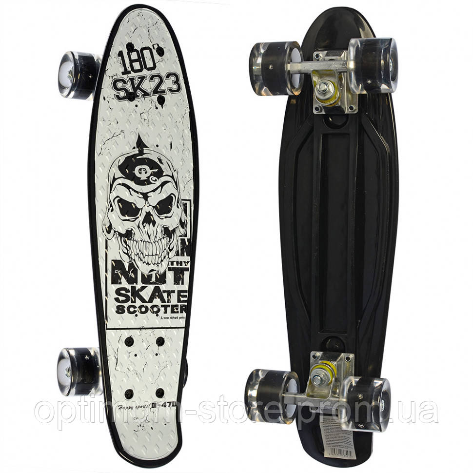 

Скейт Penny board с рисунком Черный MS 0749-8(Black)