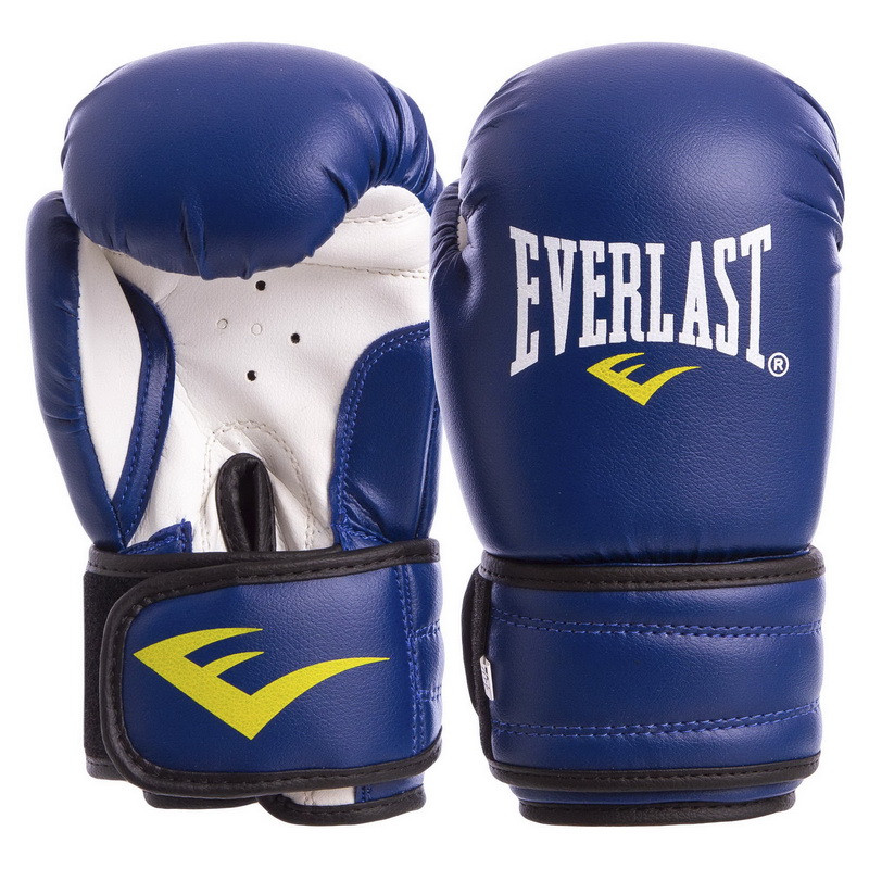 

Перчатки для бокса и единоборств на липучке Everlast Champ 5018 синий-белый 4 унции