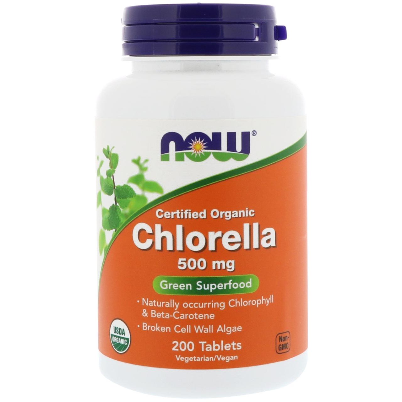 

NOW_Chlorella 500 мг - 200 таб