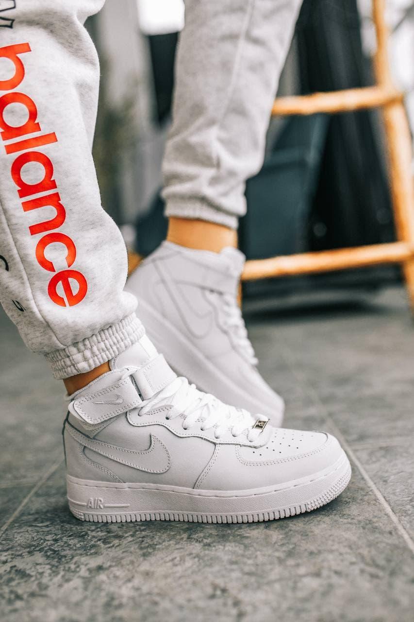 

Мужские кроссовки Nike Air Force 1 Classic Hight White / Найк Аир Форс 1 Высокие Белые, Белый