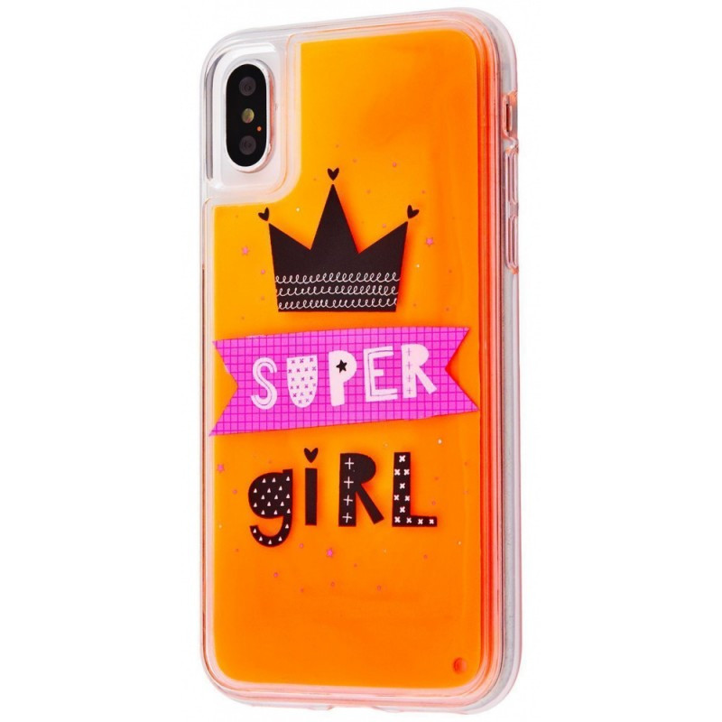 

TPU+PC чехол Lovely Stream Neon sand для Apple iPhone X / XS (5.8") Super Girl