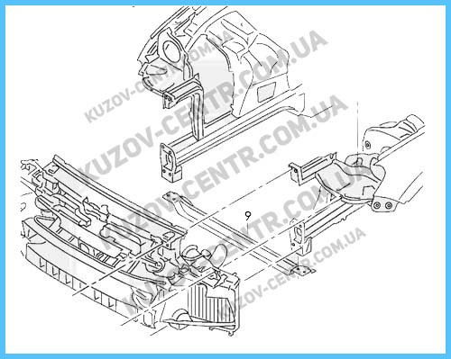 

Передняя панель нижняя (балка под радиатор) VW Touareg '10-14 (FPS)