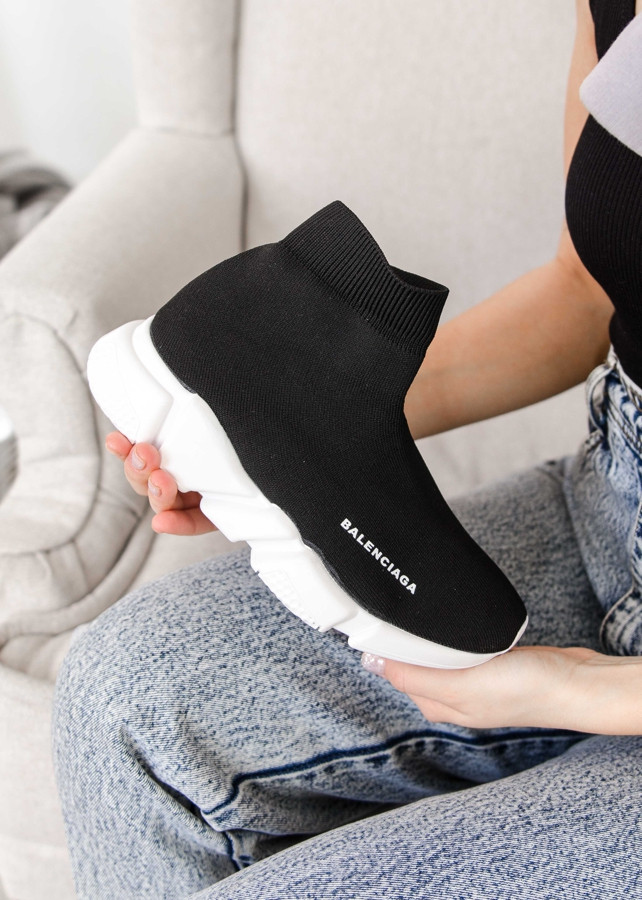 

Кроссовки Женские Balenciaga Speed Trainer Black - черные, Черный