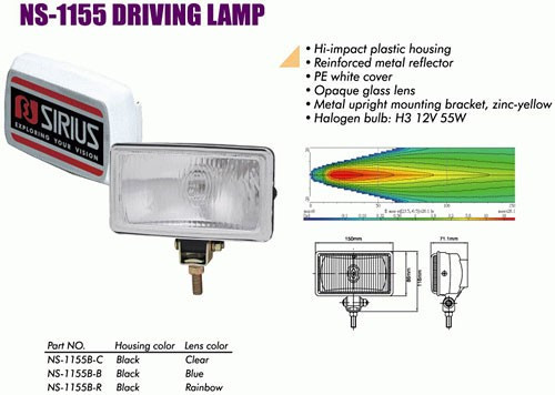 

Фары SIRIUS 1155 B-C крышка Taiwan (пара)