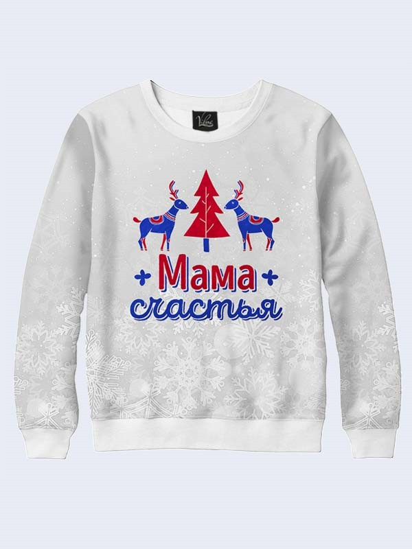 

Женский Свитшот Мамуля счастья S, Серый