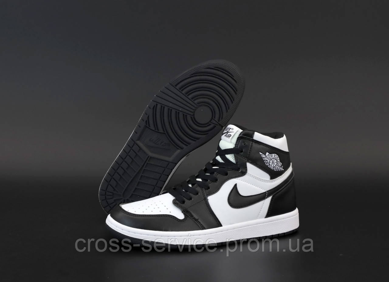 

Кроссовки мужские женские Nike Air Jordan 1 Retro кросовки унисекс найк аир джордан ретро стильные джордани 36, Черно-белый