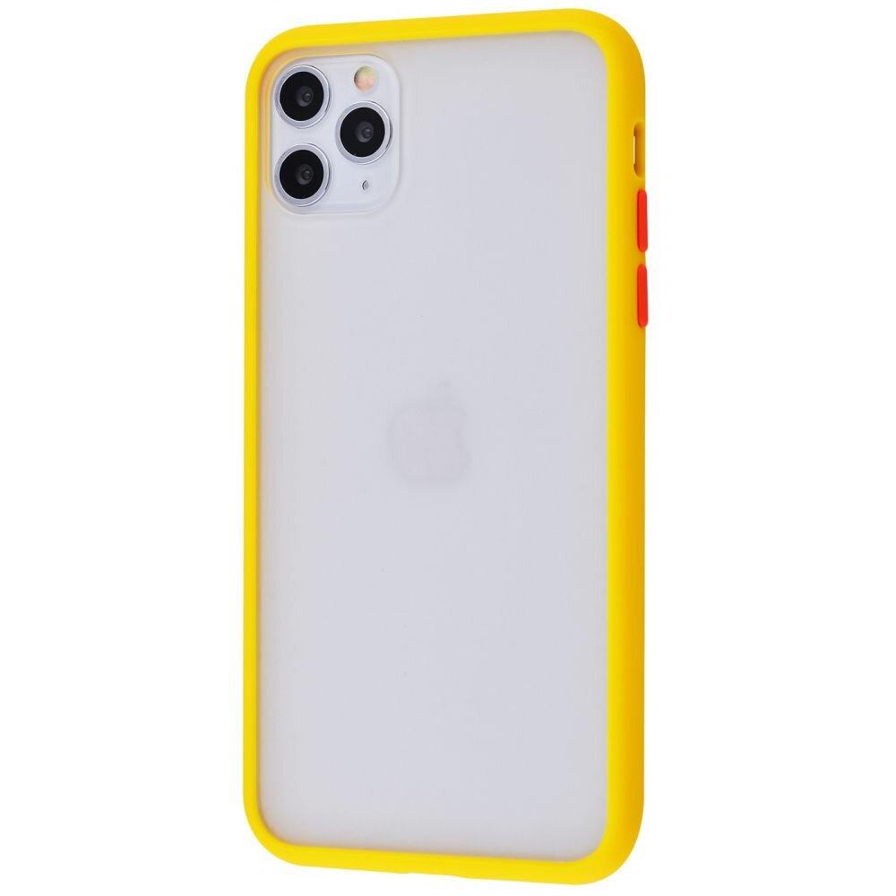 

Матовый противоударный чехол STR Matte Color Case for iPhone X/Xs - Yellow/red