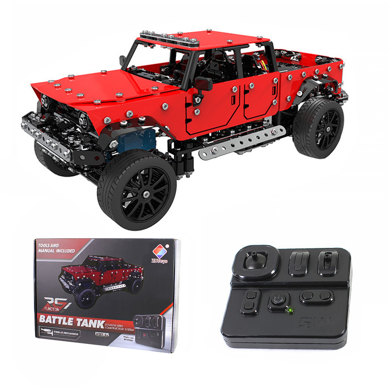 

Конструктор радиоуправляемый ZBToys SW(RS)-005 Mustang Pickup Red ручная сборка для мальчиков, Красный