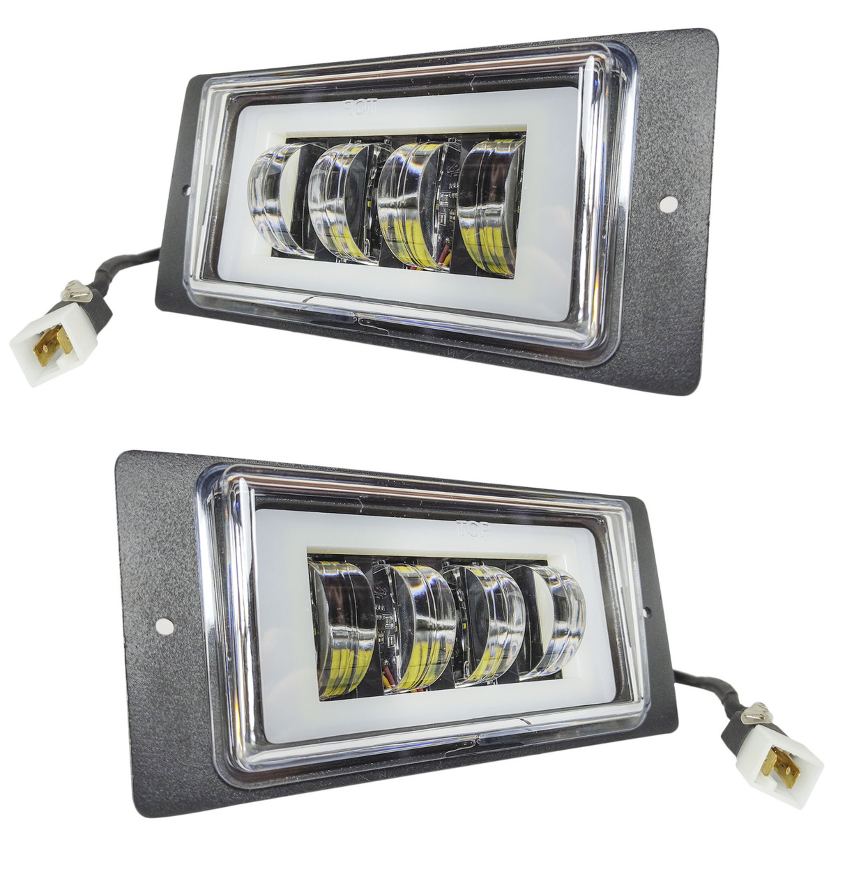 

Противотуманные фары LED Ваз 2110, 2111, 2112, 2114, 2115 ПТФ 4 линзы + светотеневая граница + дхо НОВИНКА, Белый