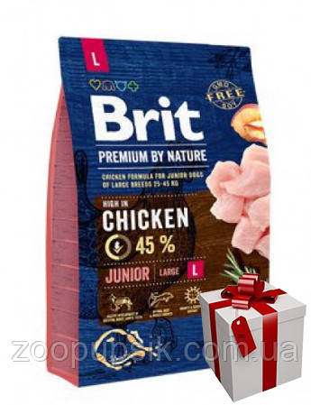 

Сухой корм Brit Premium Junior L Chicken для щенков крупных пород 3 КГ