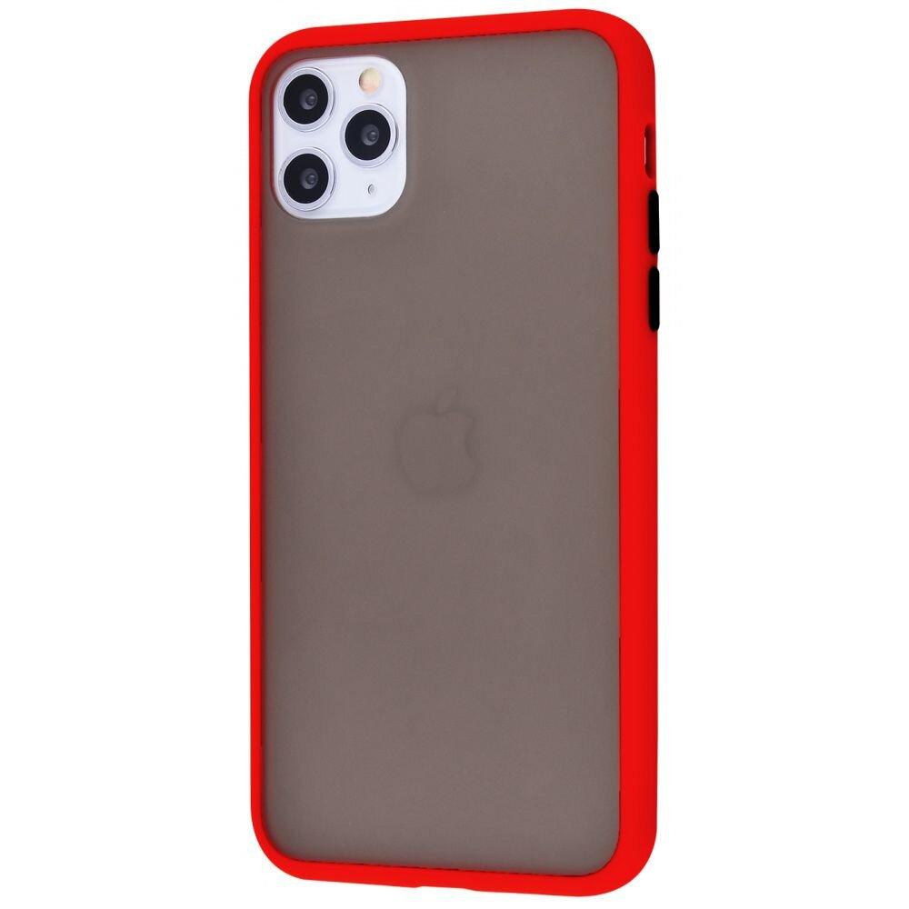 

Матовый противоударный чехол STR Matte Color Case for iPhone Xr - Red/black