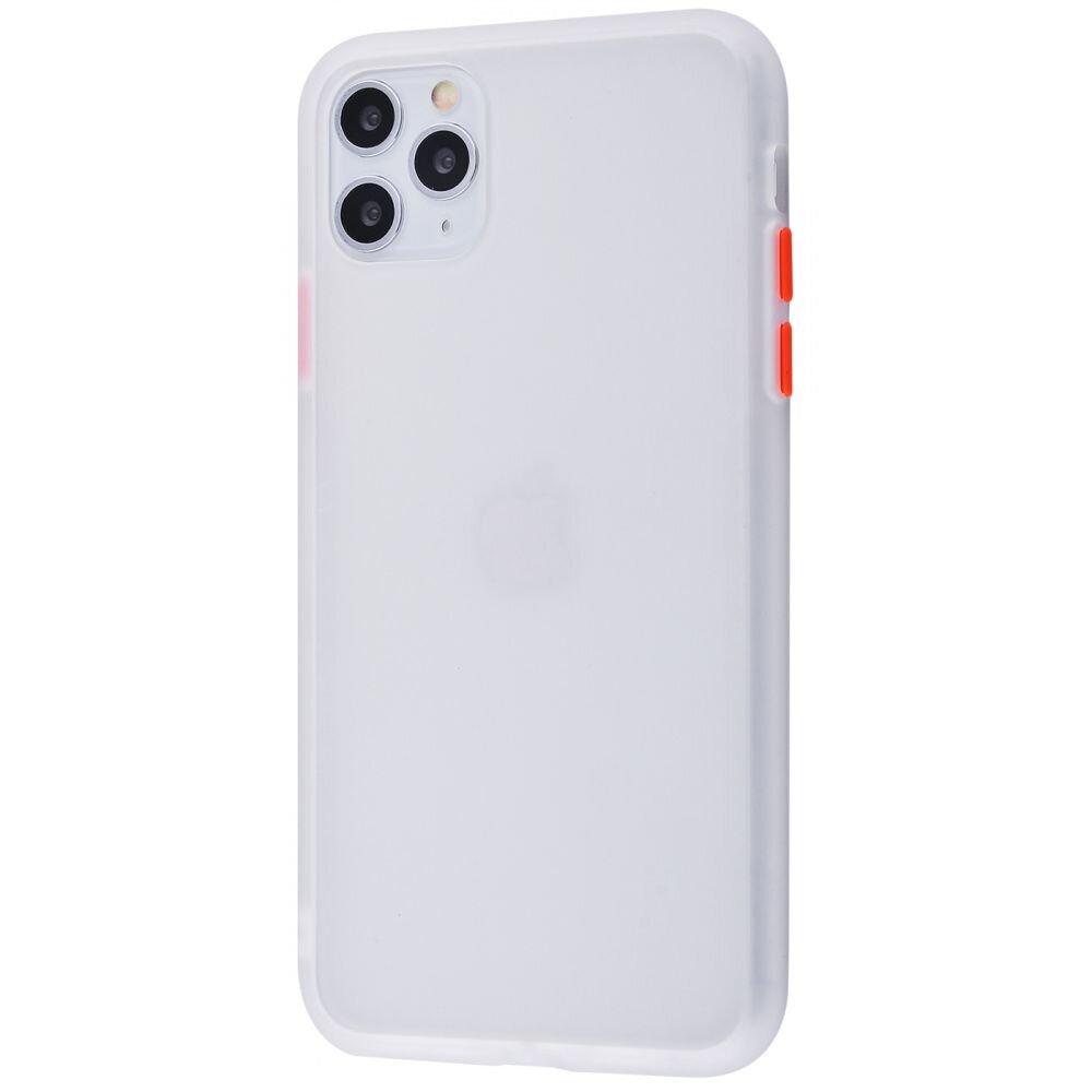 

Матовый противоударный чехол STR Matte Color Case for iPhone Xr - White/red