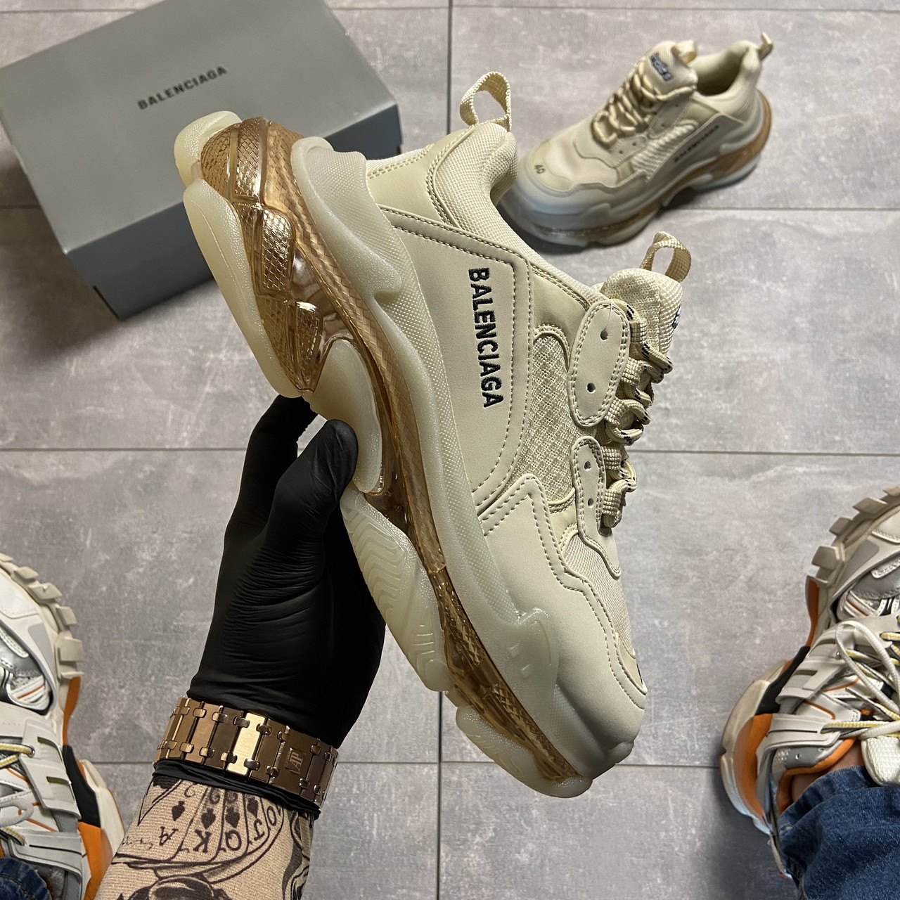 

Balenciaga Triple S Clear Sole Milk Beige (Бежевый) женские квартиры 38 39 40 41