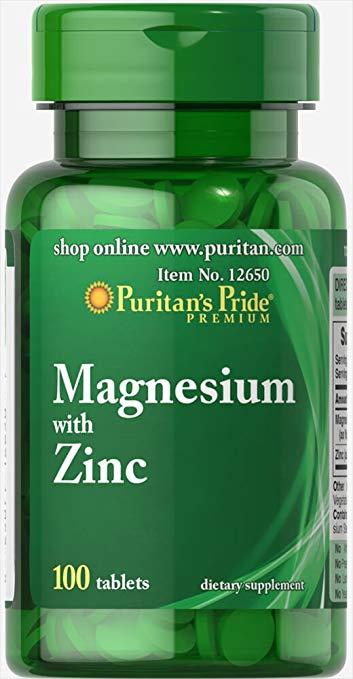 

Puritan's Pride Magnesium with Zinc 100 tablets