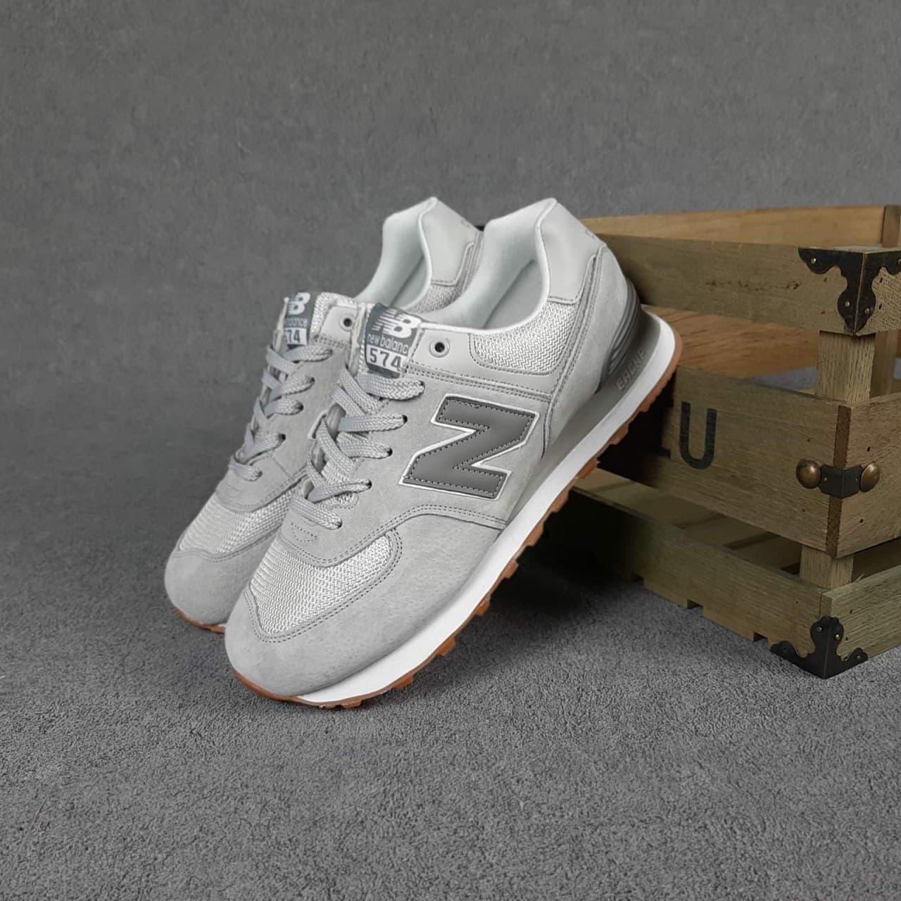 

Мужские кроссовки в стиле New Balance 574 Светло серые 43, Светло-серый